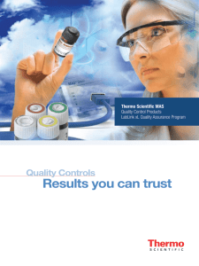 MAS Quality Control Products LabLink xL Quality Assurance Program