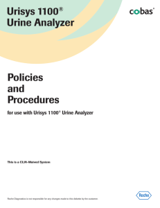 Urisys 1100 urine analyzer Policies and Procedures