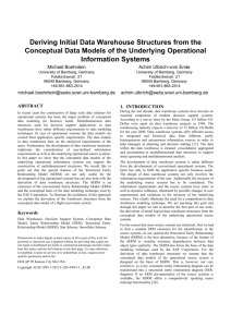 Deriving Initial Data Warehouse Structures from the