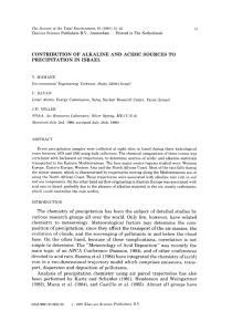 CONTRIBUTION OF ALKALINE AND ACIDIC SOURCES TO