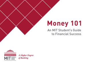 Money 101 - MIT Federal Credit Union