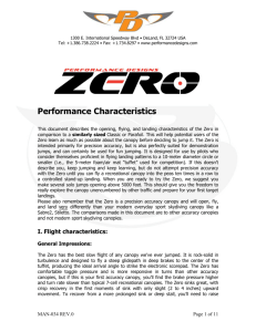 Zero Flight Characteristics