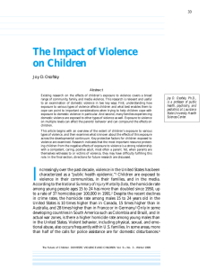 The Impact of Violence on Children