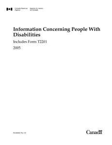 Information Concerning People With Disabilities