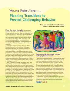 Planning Transitions to Prevent Challenging