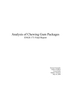 Analysis of Chewing Gum Packages