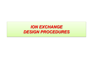 Ion Exchange Design Procedures