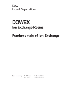 Ion Exchange Resins - The DOW Chemical Company