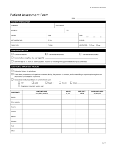 MMP Patient Assessment Form