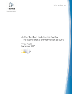 Authentication and Access Control