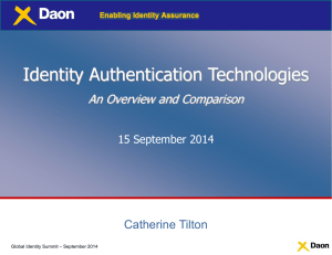 Identity Authentication Technologies