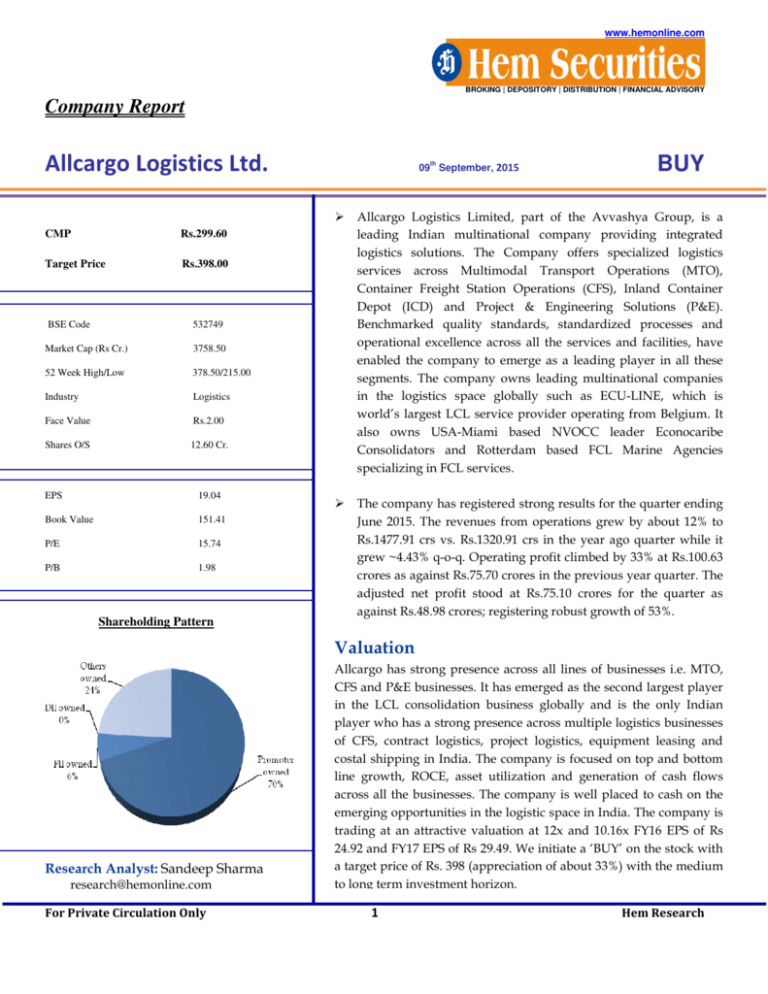 allcargo research report pdf