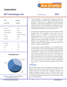 Company Report NIIT Technologies Ltd.