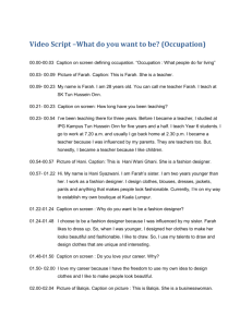 Video Script –What do you want to be? (Occupation)