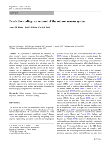 Predictive coding: an account of the mirror neuron system