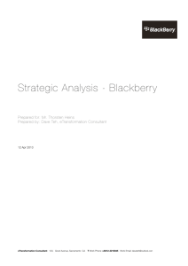 Foundations of Business Strategy – BlackBerry