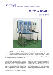 CSTR IN SERIES - Solution Engineering
