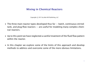 Mixing in Chemical Reactors