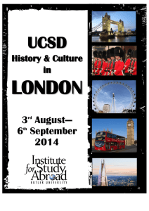 UCSD London orientation brochure - Butler University Institute for