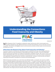 Understanding the Connections: Food Insecurity and Obesity