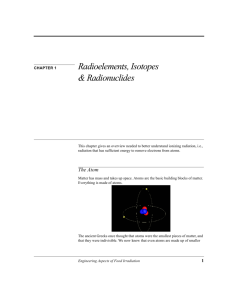 Radioelements, Isotopes & Radionuclides