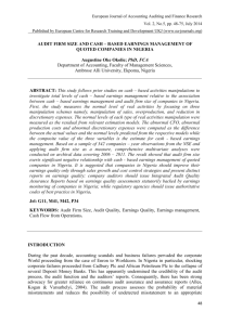 AUDIT FIRM SIZE AND CASH – BASED EARNINGS