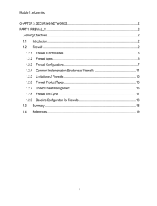 Module 1: e-Learning 1 CHAPTER 3: SECURING