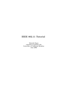 IEEE 802.11 Tutorial - EECS Instructional Support Group Home Page