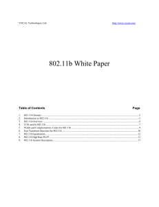 802.11b White Paper - Vocal Technologies Ltd.