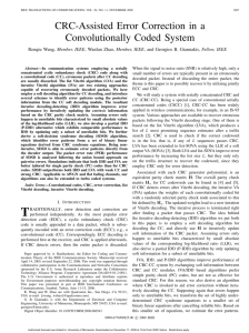 CRC-Assisted Error Correction in a Convolutionally Coded