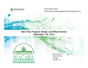 Merit Pay Program Design and Effectiveness September 18, 2014