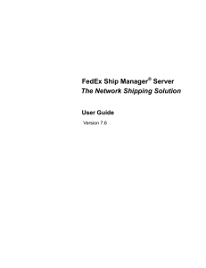 Shipping,...FedEx Ship Manager® Server