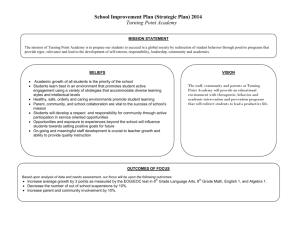 School Improvement Plan (Strategic Plan) 2014 Turning Point