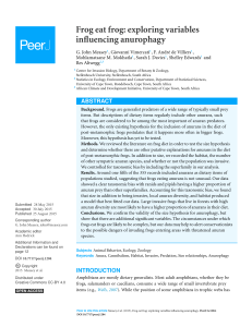 Frog eat frog: exploring variables influencing anurophagy