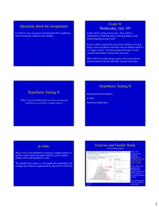 Hypothesis Testing II