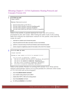 ERouting Chapter 8 - CCNA Exploration: Routing Protocols and