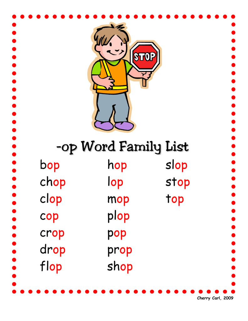 op-word-family-list