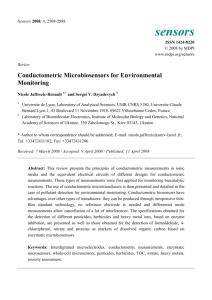 Conductometric Microbiosensors for Environmental Monitoring