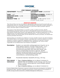 pramlintide (Symlin®)