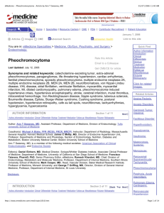 eMedicine - Pheochromocytoma : Article by Ann T Sweeney, MD