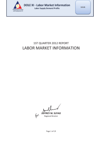 labor market information - department of labor and employment