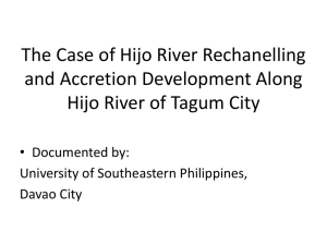 Climate Change Adaptation: The Case of Hijo River Rechanelling
