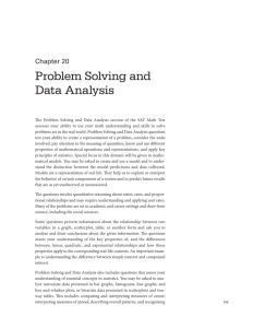 Problem Solving and Data Analysis – Official SAT Study Guide | SAT