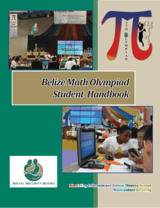 Belize Math Olympiad Student Handbook