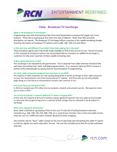 FAQs - Broadcast TV Surcharge
