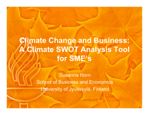 Climate Change and Business: A Climate SWOT Analysis Tool for