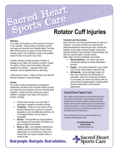 Rotator Cuff Injuries - Sacred Heart Hospital