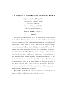 A Complete Axiomatization for Blocks World
