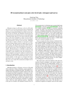 3D reconstruction is not just a low-level task