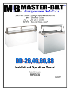 DD Series Dipping Cabinets Manual - Master-Bilt